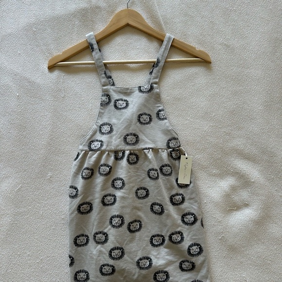 Rylee + Cru NWT Cream Lion Pattern Kids Dress - Picture 4 of 7